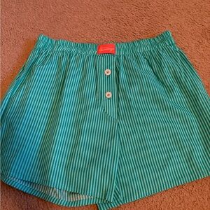 In my Sundays NWOT Green Striped Boxer Shorts